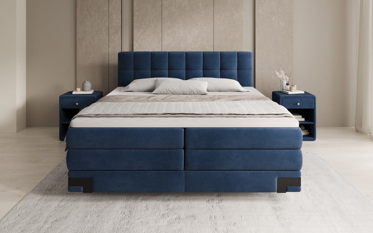 Boxspringbett Isabell mit Stauraum in Samt