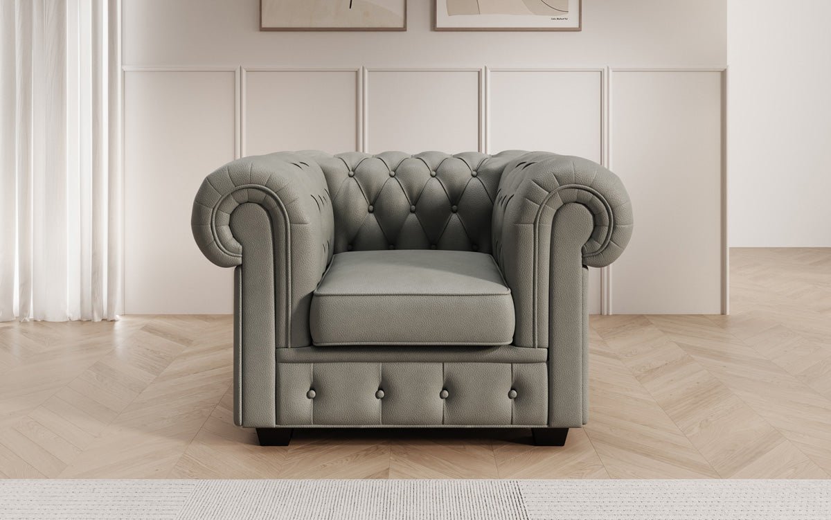Chesterfield kreslo Royal v pravom koženom prevedení