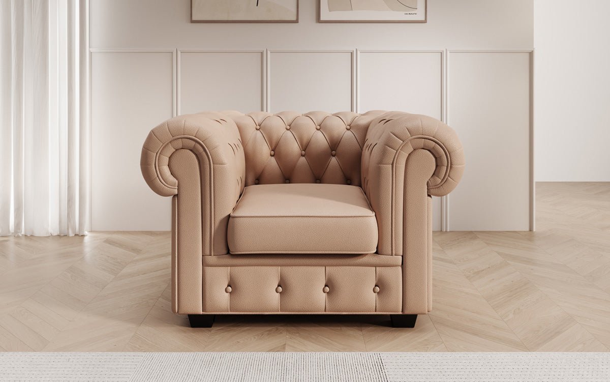 Chesterfield kreslo Royal v pravom koženom prevedení