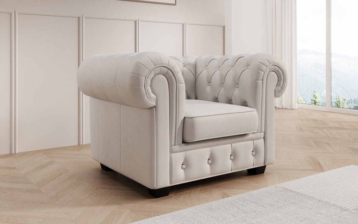 Chesterfield kreslo Royal v pravom koženom prevedení