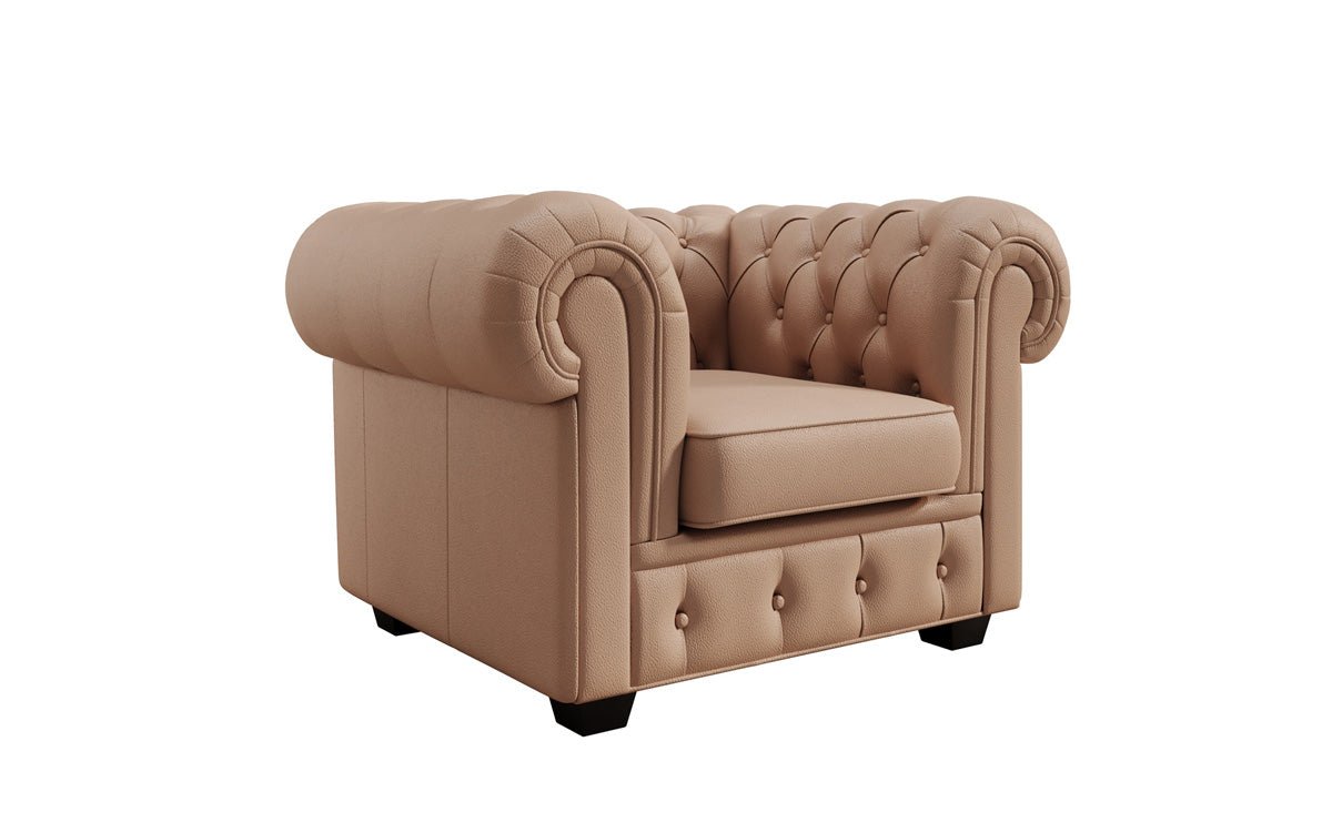 Chesterfield kreslo Royal v pravom koženom prevedení