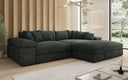 Designer Ecksofa Bernardo mit breiter Ottomane in Cord
