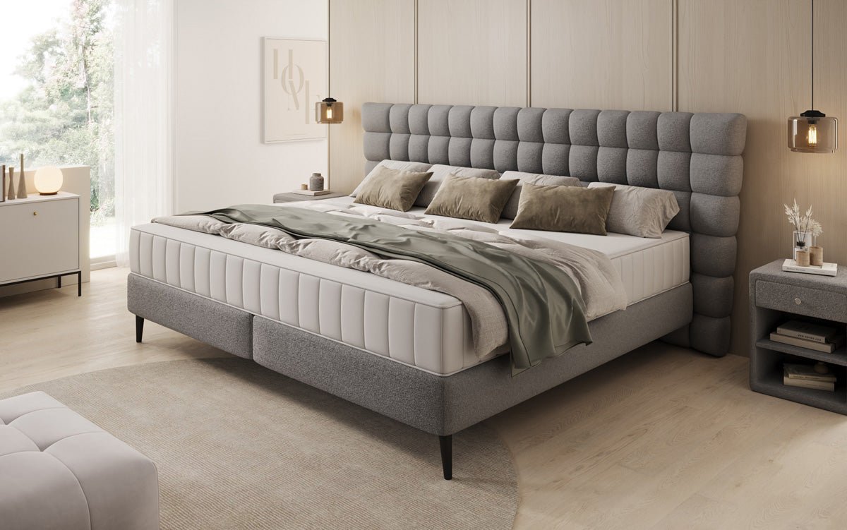 Familien Boxspringbett Bellanova in 220/240x200 in Bouclé