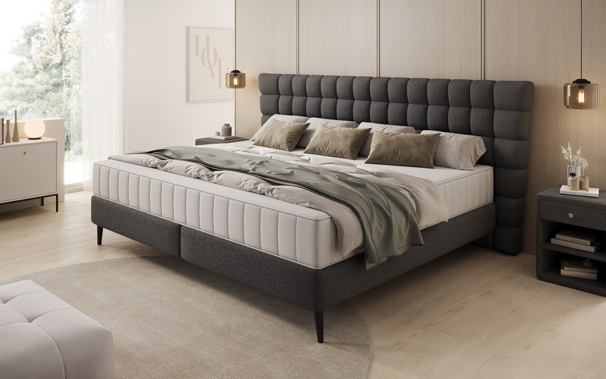 Familien Boxspringbett Bellanova in 220/240x200 in Bouclé