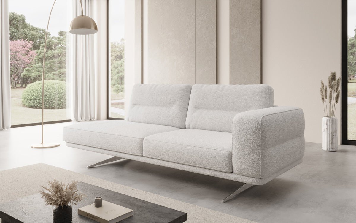 Designer Sofa-Chaiselongue Torino in Bouclé