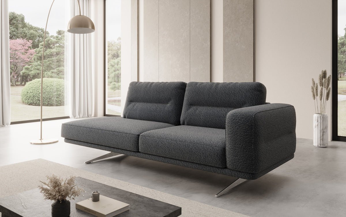Designer Sofa-Chaiselongue Torino in Bouclé