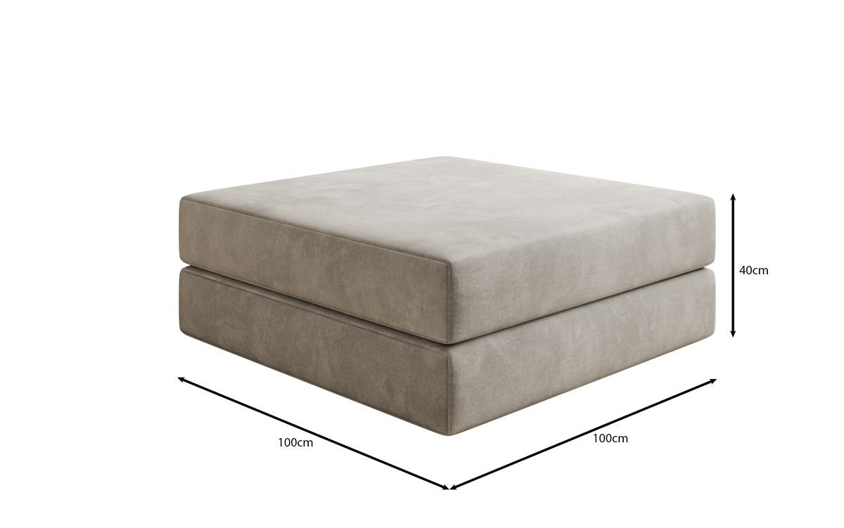 Pomocná stolička Lazy v zamatovom prevedení