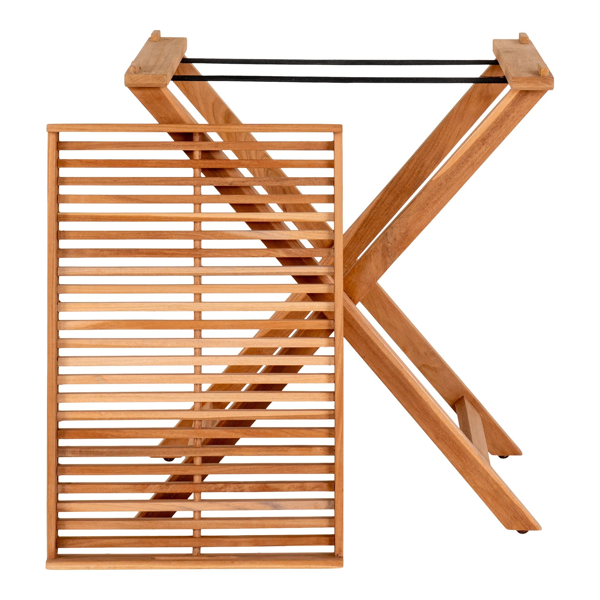 Príručný stolík Riviera z teakového dreva s odnímateľným podnosom