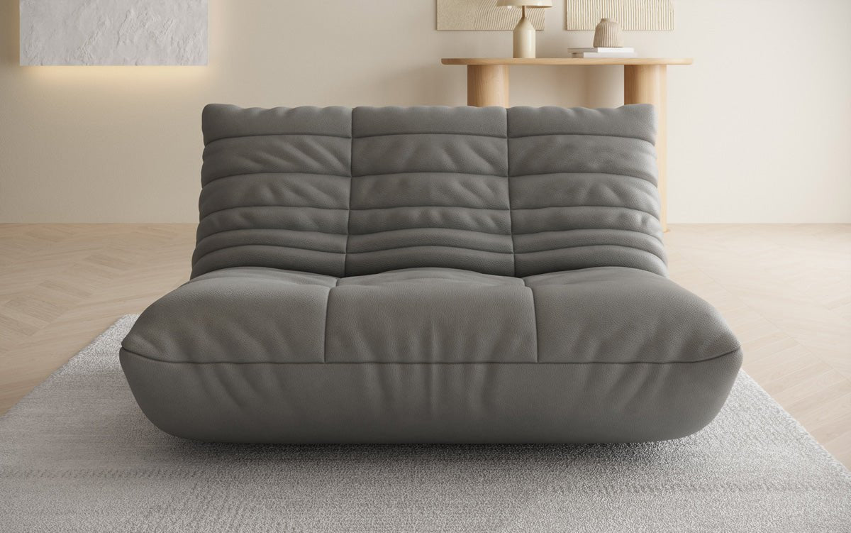 Dizajnérska 2-miestna pohovka Calmo v pravom koži