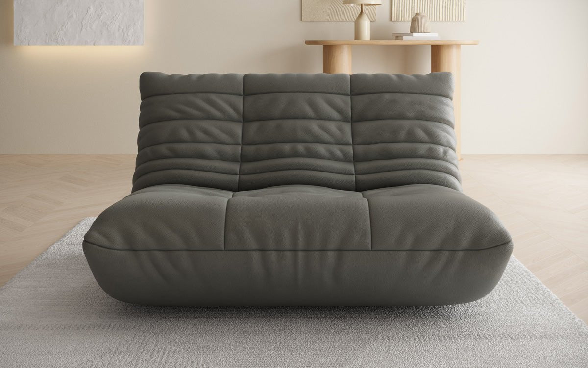 Dizajnérska 2-miestna pohovka Calmo v pravom koži