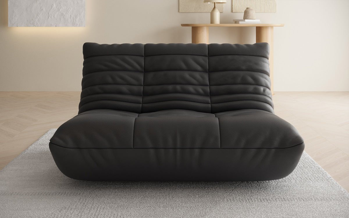 Dizajnérska 2-miestna pohovka Calmo v pravom koži