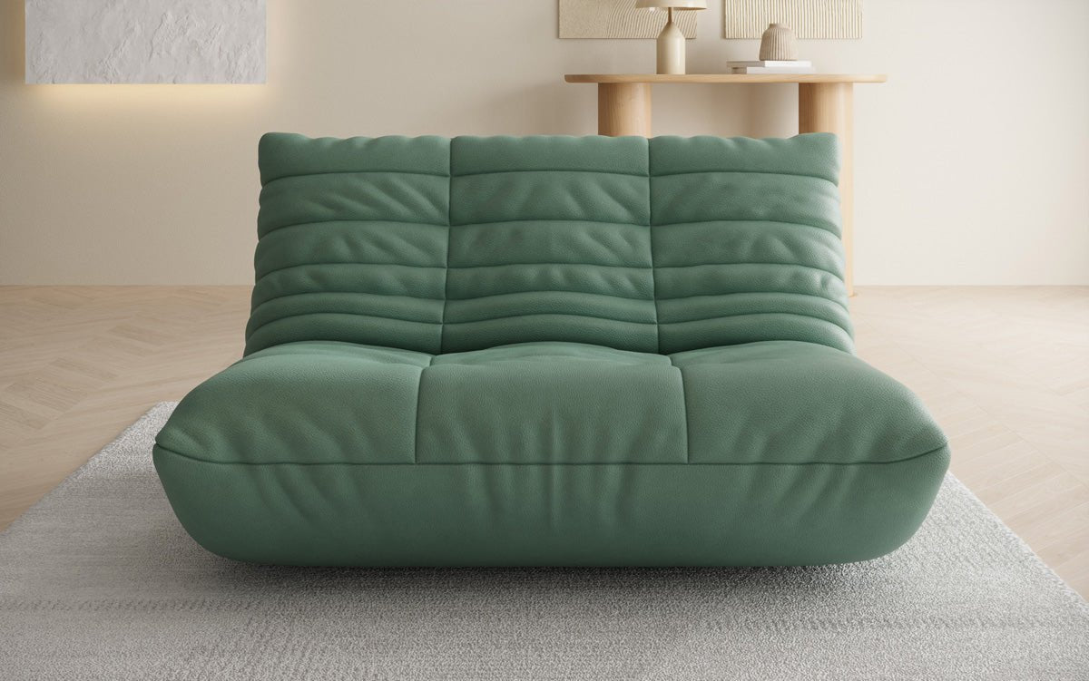 Dizajnérska 2-miestna pohovka Calmo v pravom koži