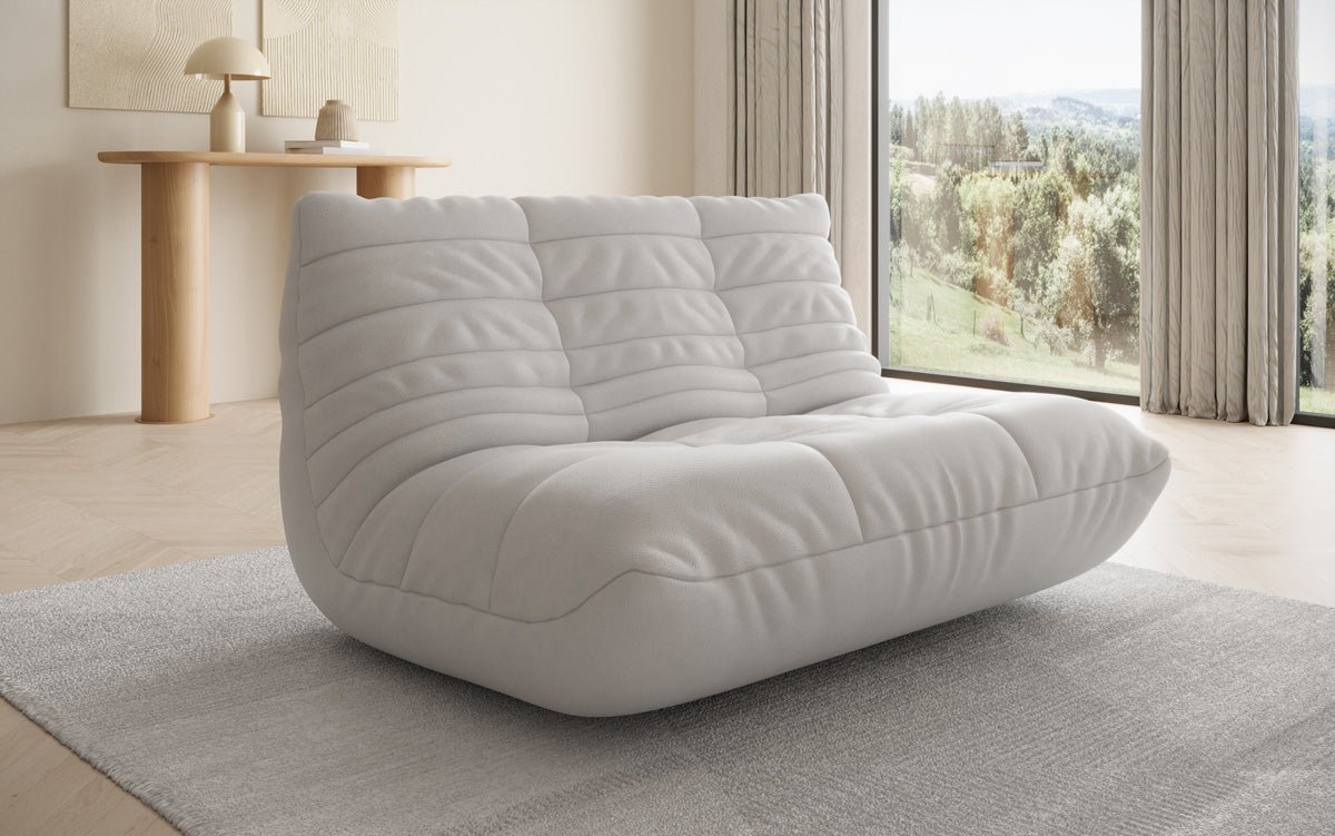 Dizajnérska 2-miestna pohovka Calmo v pravom koži