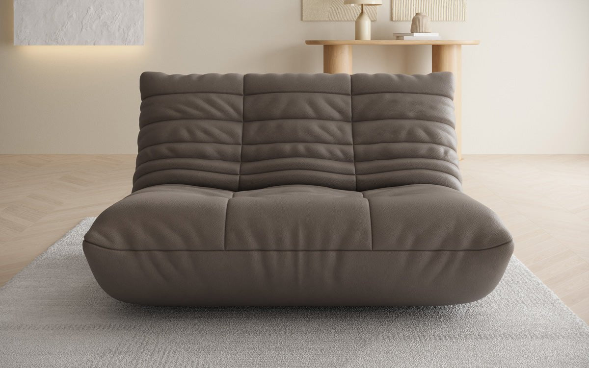 Dizajnérska 2-miestna pohovka Calmo v pravom koži