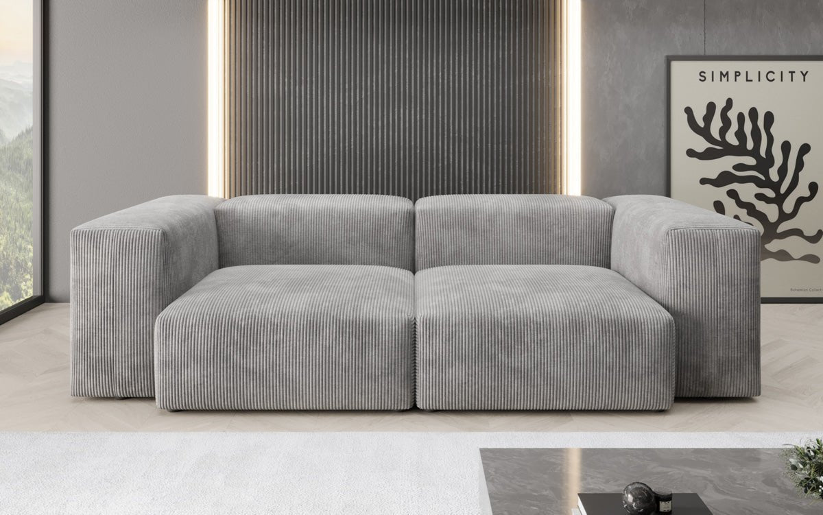 Dizajnová 2-sedadlová pohovka Snug v prevedení z kordu