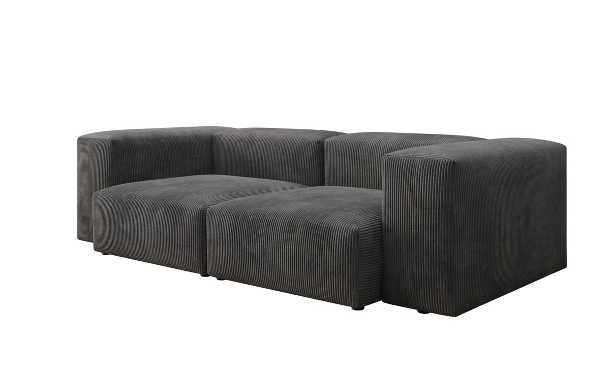 Dizajnová 2-sedadlová pohovka Snug v prevedení z kordu