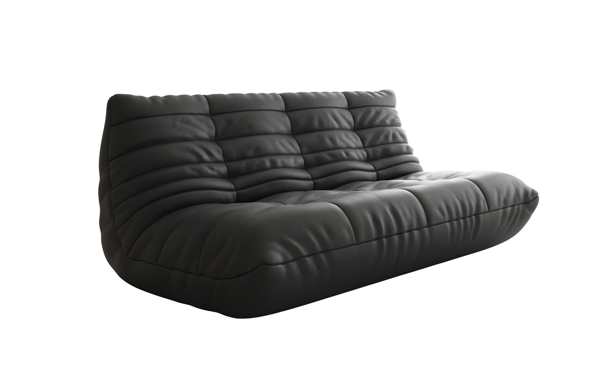 Designer 3 Sitzer Sofa Calmo in Echtleder