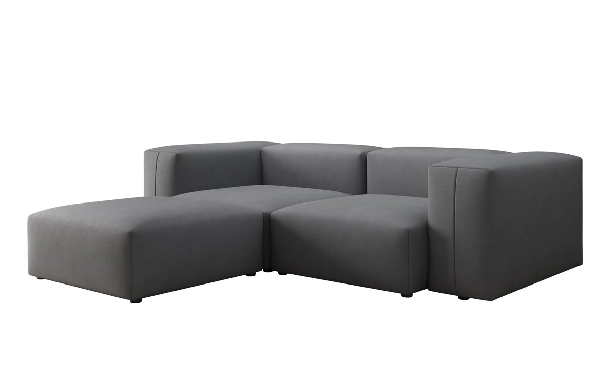 Dizajnová L pohovka Snug Mini v látke