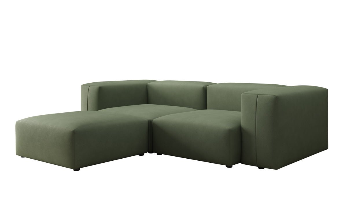 Dizajnová L pohovka Snug Mini v látke
