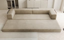 Designer Sofa Lazy 3 Sitzer XXL in Samt