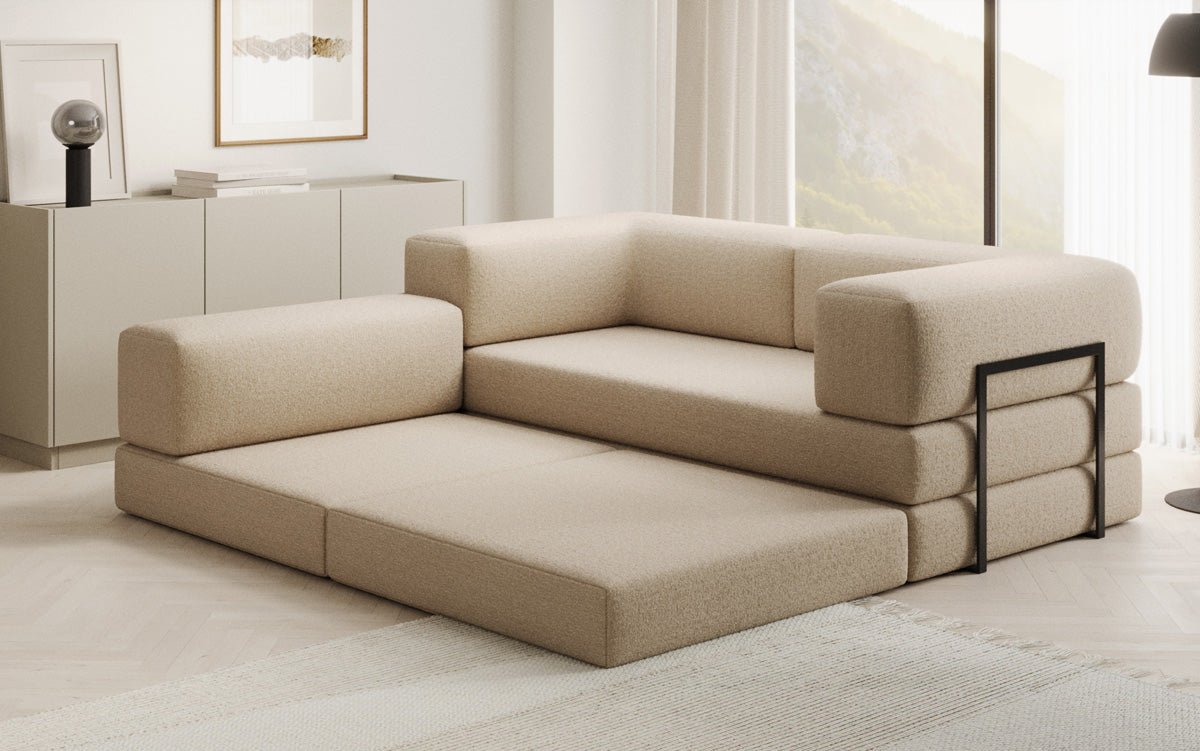 Dizajnová pohovka Lazy L Mini v bouclé