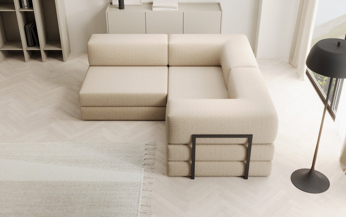 Dizajnová pohovka Lazy L Mini v bouclé