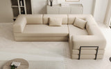 Designer Sofa Lazy L geschlossen in Bouclé