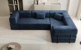 Designer Sofa Lazy L geschlossen in Samt