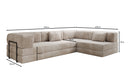 Designer Sofa Lazy L in Cord