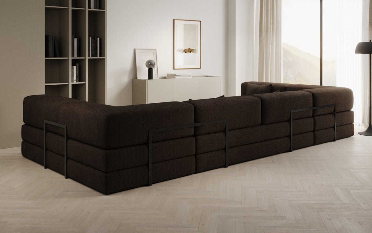 Designer Sofa Lazy U in Bouclé