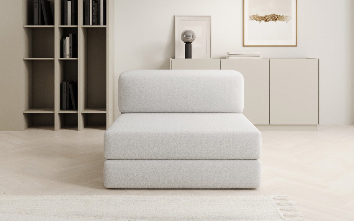 Dizajnová pohovka stredný modul Lazy v bouclé