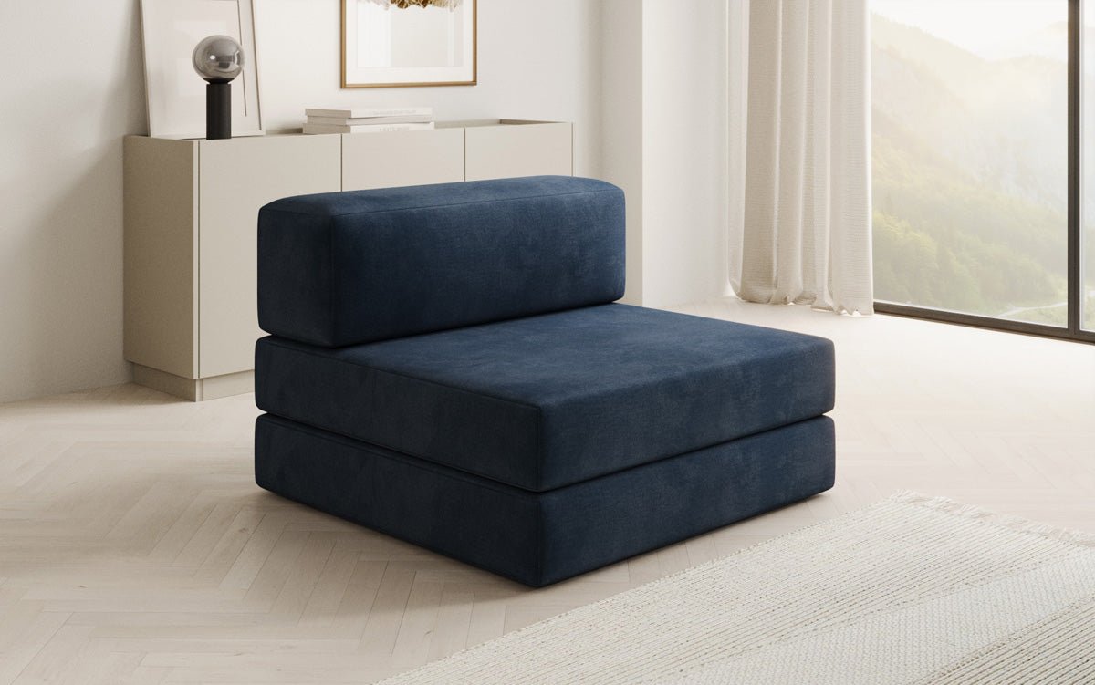 Designer Sofa Mittelmodul Lazy in Samt