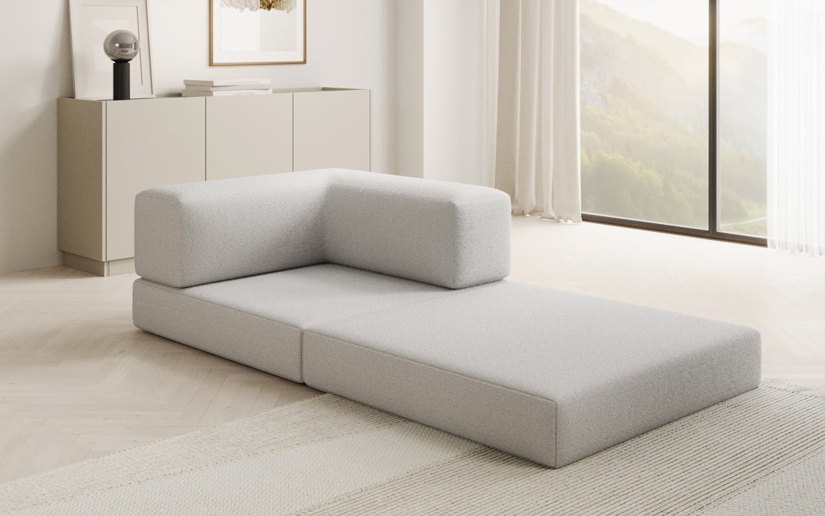 Dizajnové kreslo Lazy v bouclé