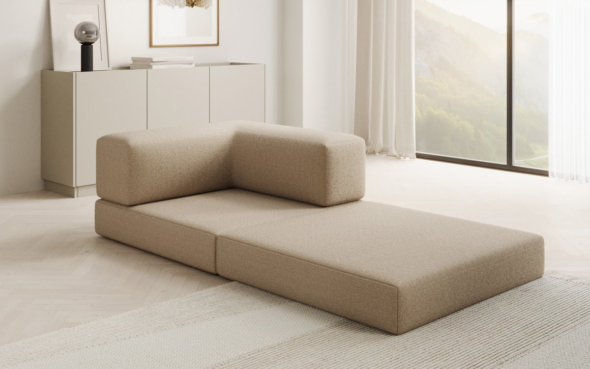 Dizajnové kreslo Lazy v bouclé