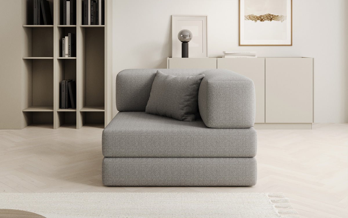 Dizajnové kreslo Lazy v bouclé