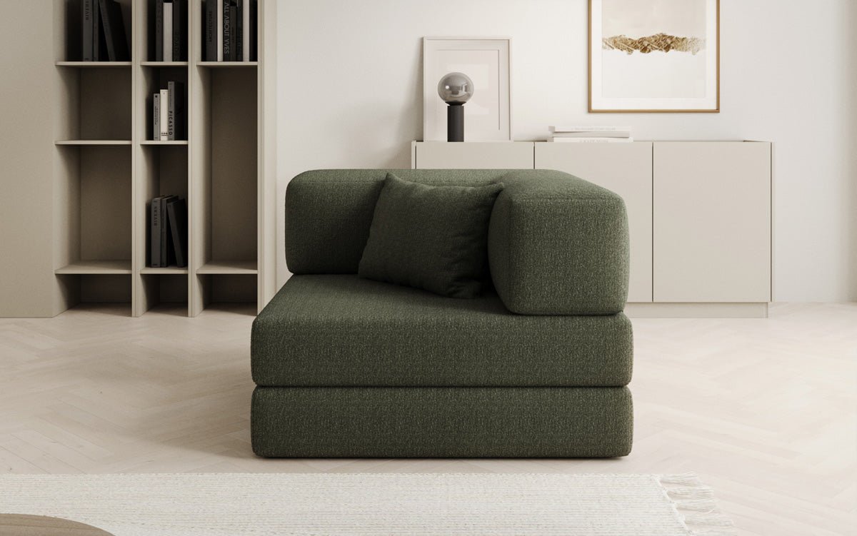 Dizajnové kreslo Lazy v bouclé