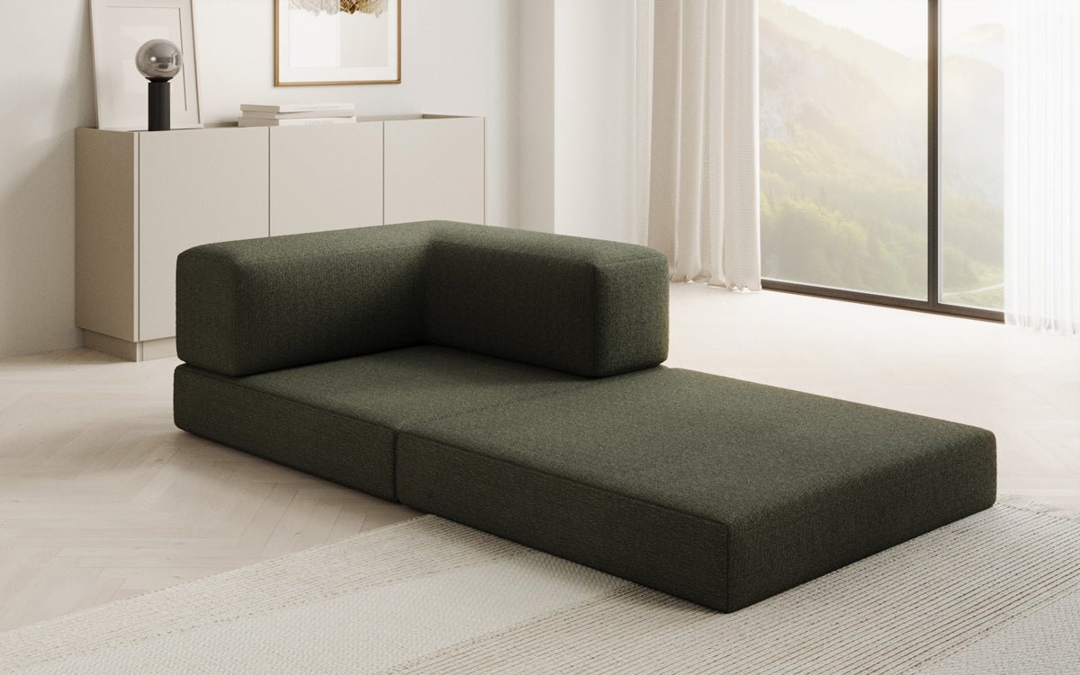 Dizajnové kreslo Lazy v bouclé