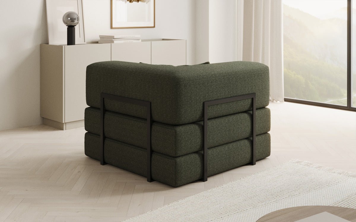 Dizajnové kreslo Lazy v bouclé