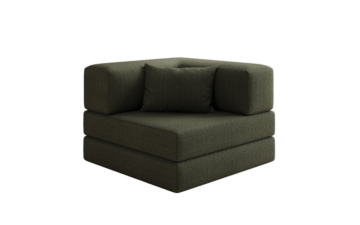 Dizajnové kreslo Lazy v bouclé