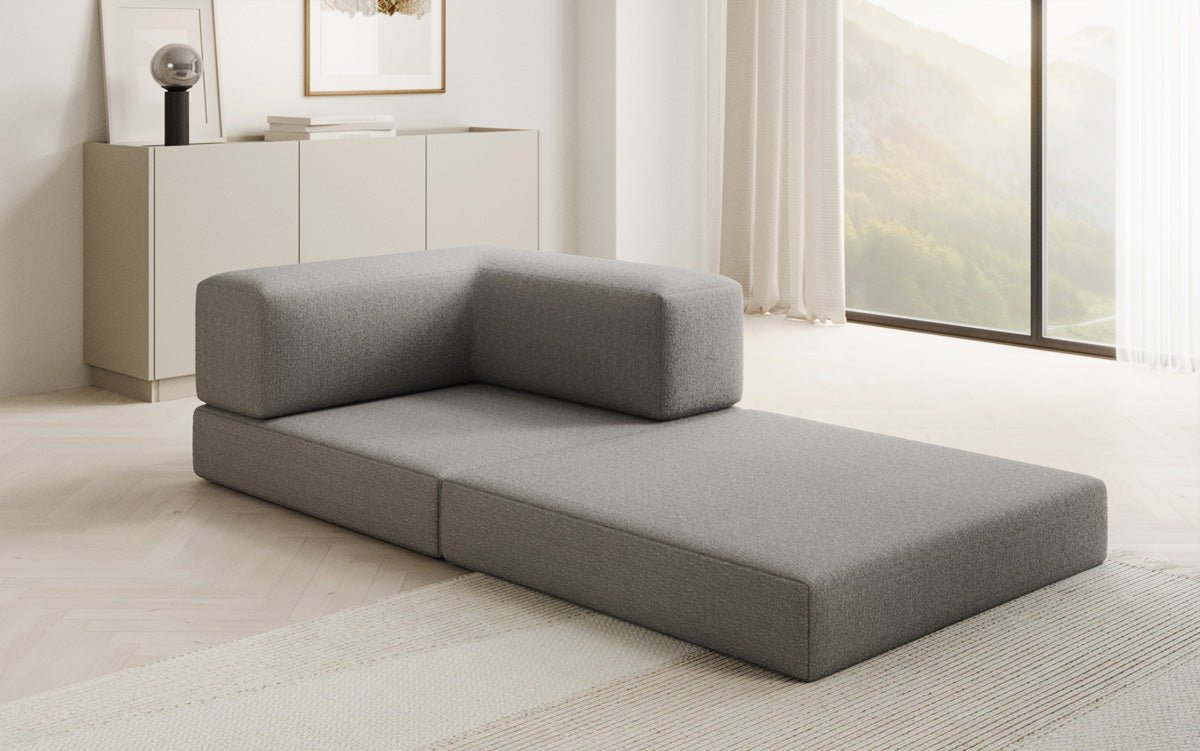 Dizajnové kreslo Lazy v bouclé