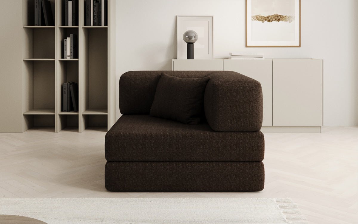 Dizajnové kreslo Lazy v bouclé