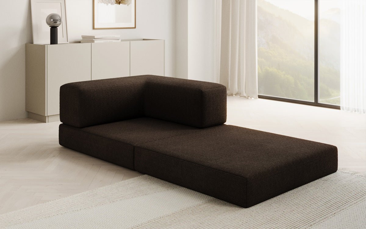 Dizajnové kreslo Lazy v bouclé