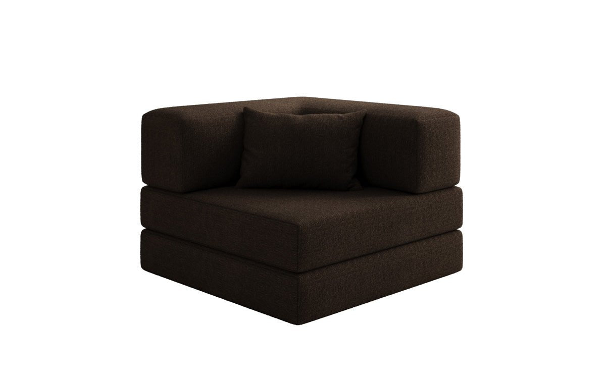 Dizajnové kreslo Lazy v bouclé