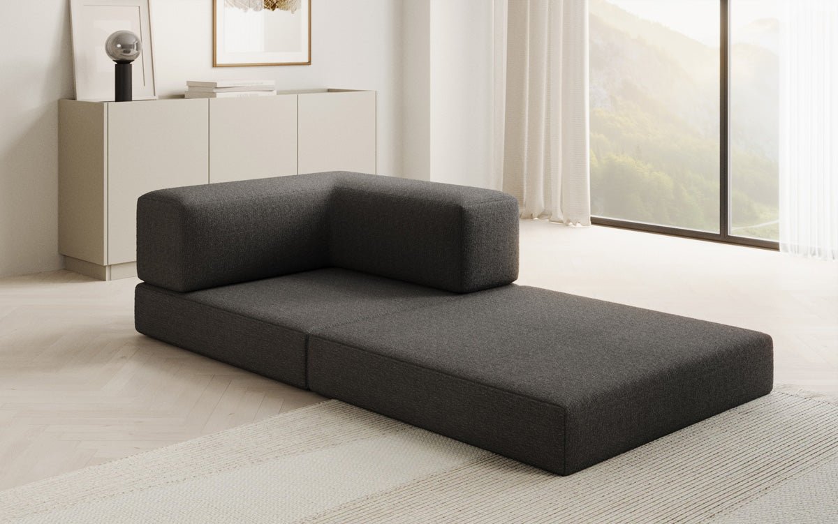 Dizajnové kreslo Lazy v bouclé
