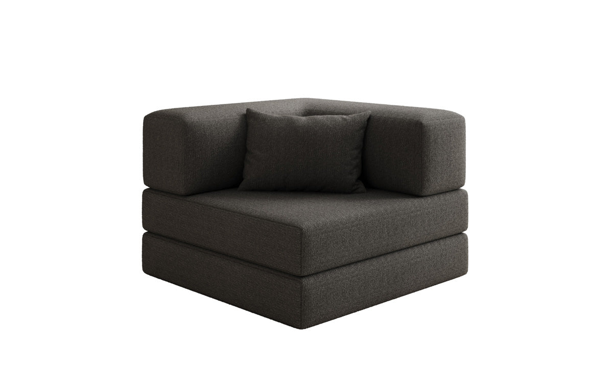 Dizajnové kreslo Lazy v bouclé