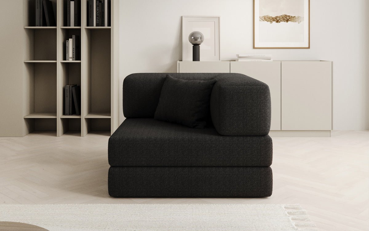 Dizajnové kreslo Lazy v bouclé