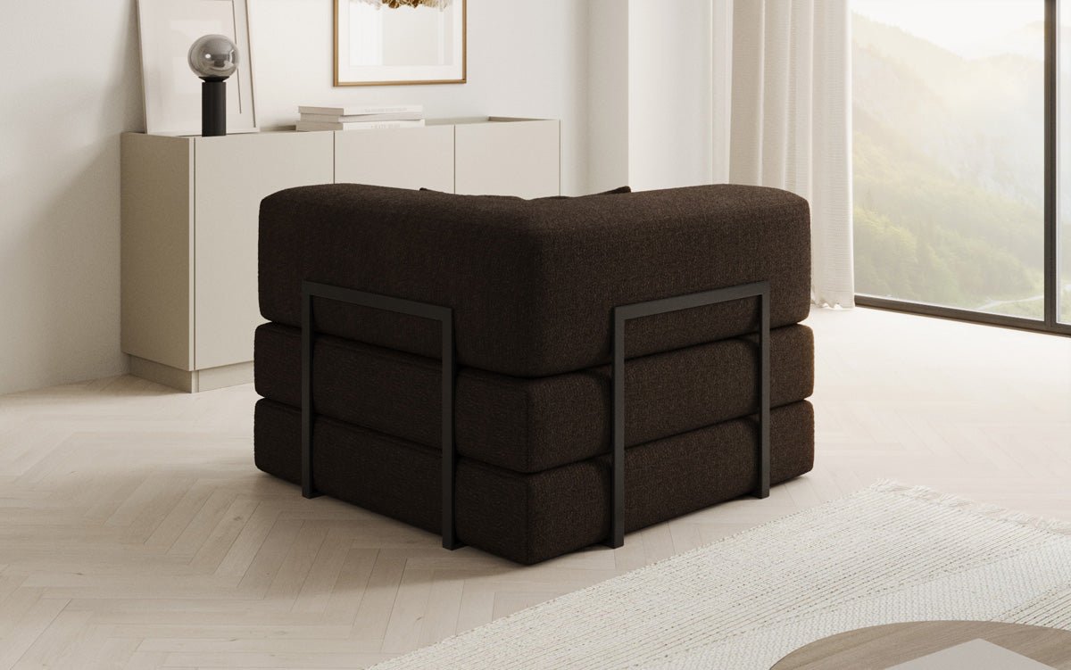 Dizajnové kreslo Lazy v bouclé