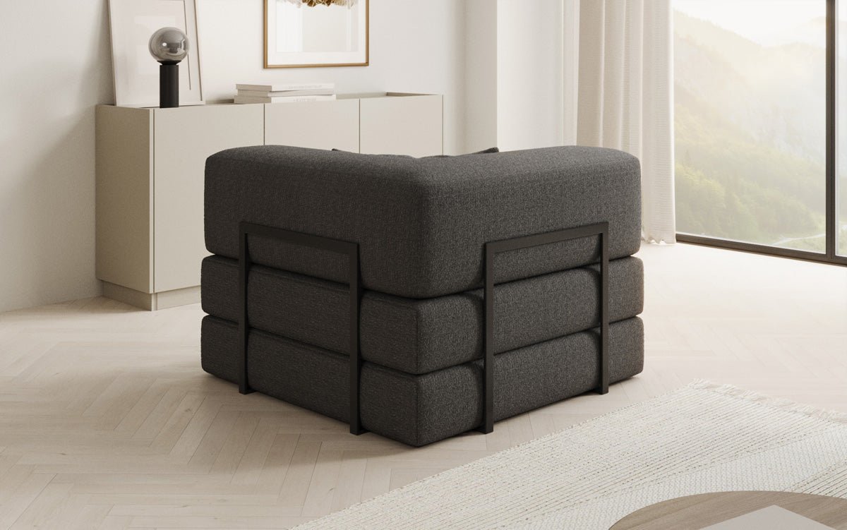 Dizajnové kreslo Lazy v bouclé