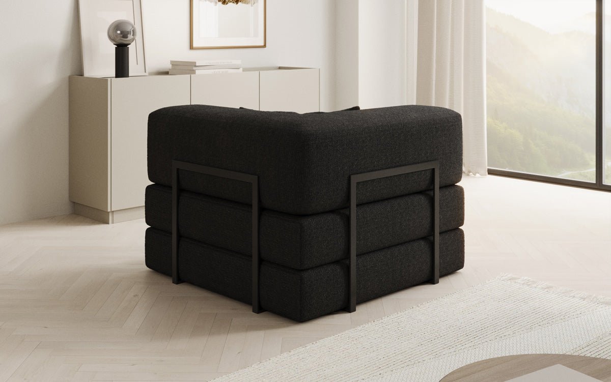 Dizajnové kreslo Lazy v bouclé