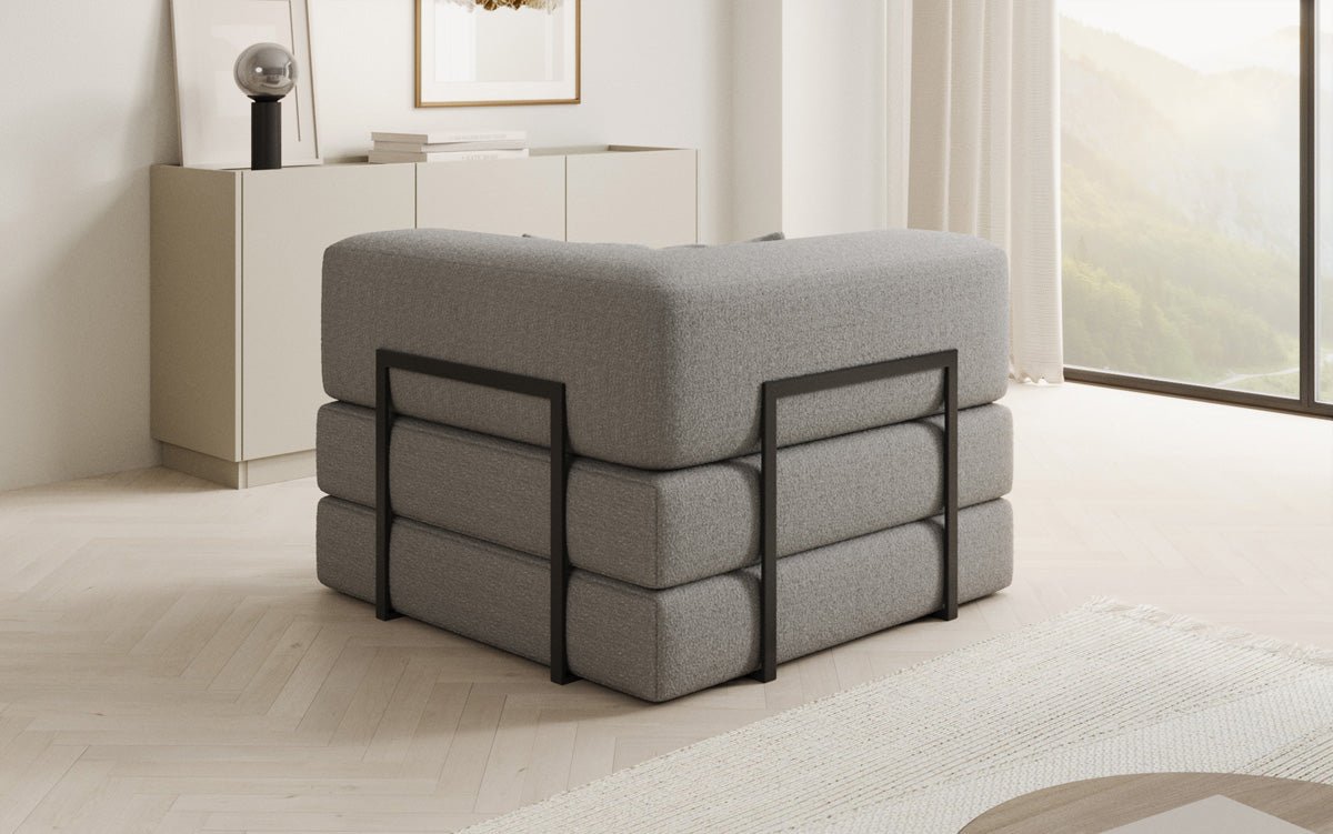Dizajnové kreslo Lazy v bouclé